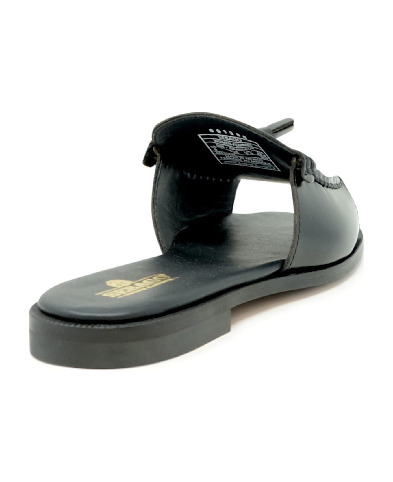 Sebago Will Black Leather Mules - BLACK