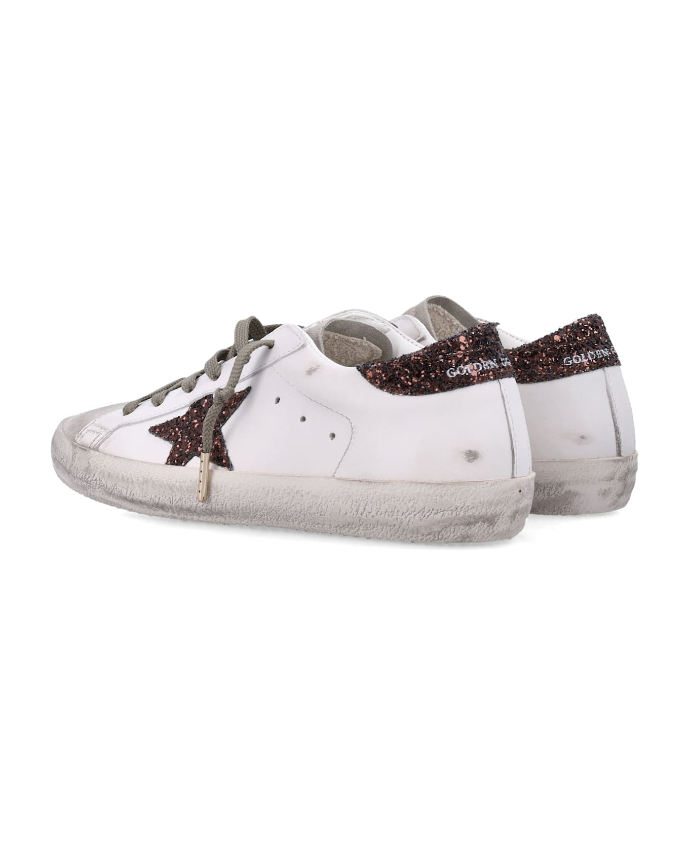 Golden Goose Superstar Leo Glitter - MILK + BROWN GLITTER