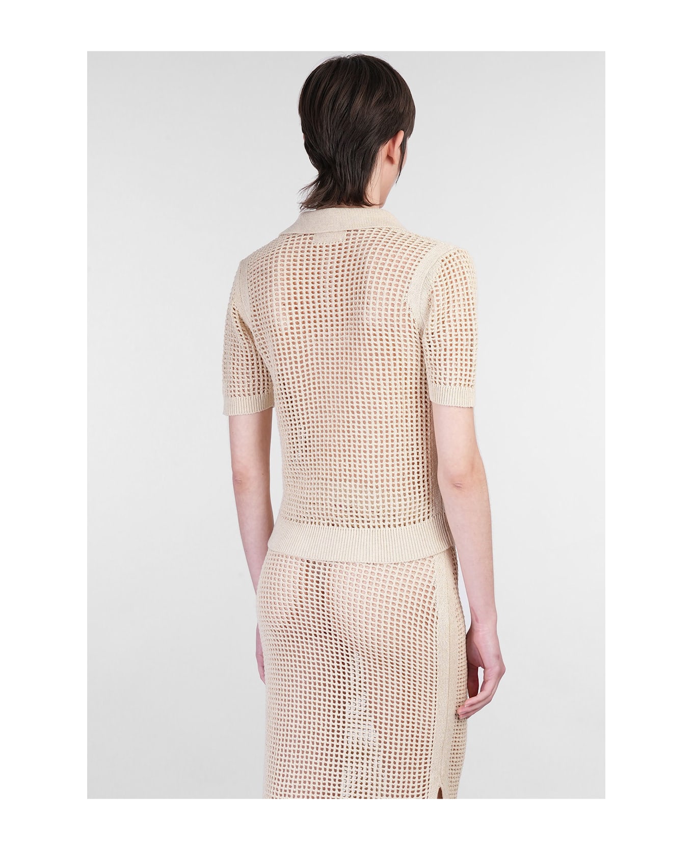 MC2 Saint Barth Flora Polo In Beige Cotton - beige