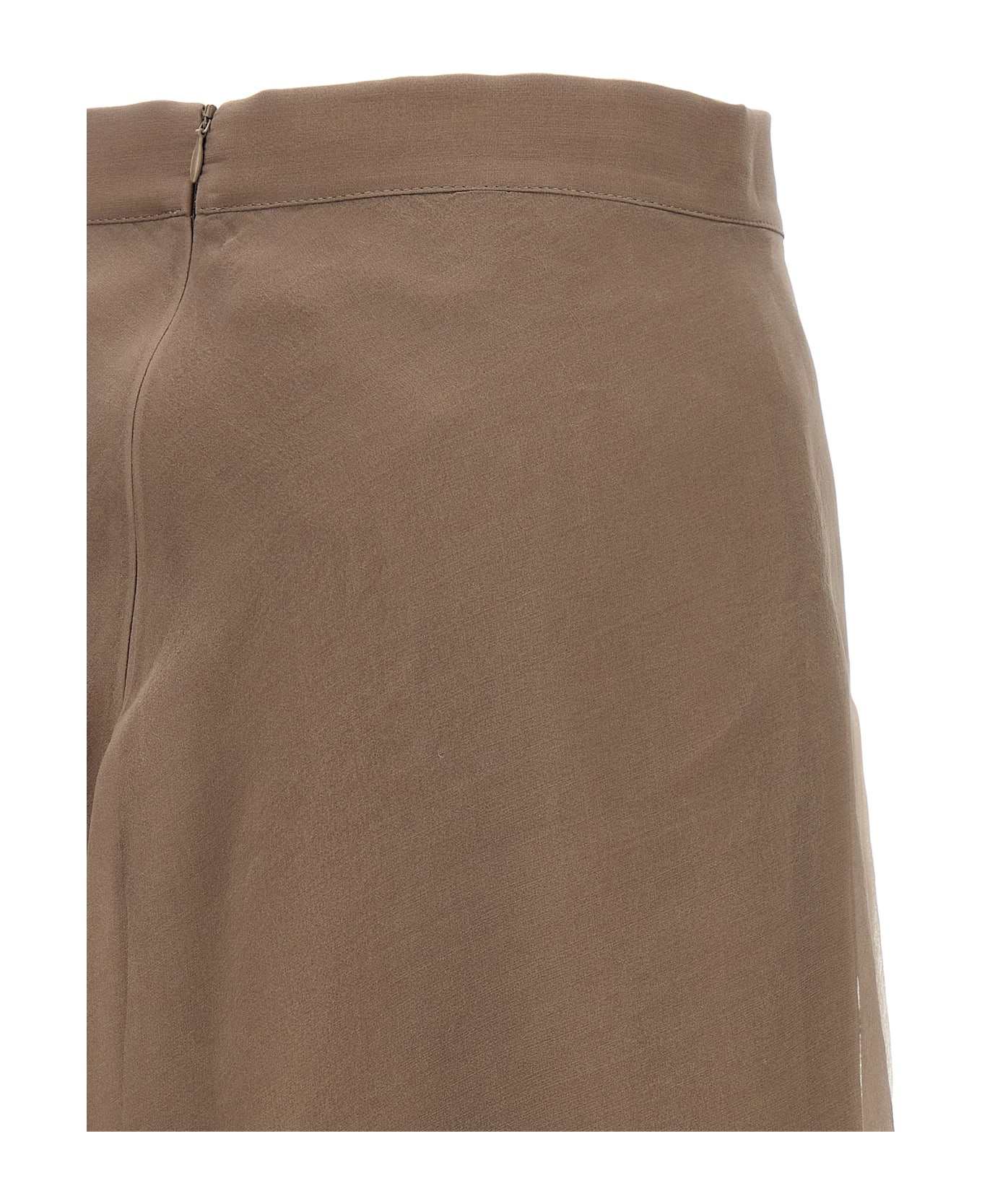 Brunello Cucinelli 
paneled Circle
 Skirt - Gray スカート