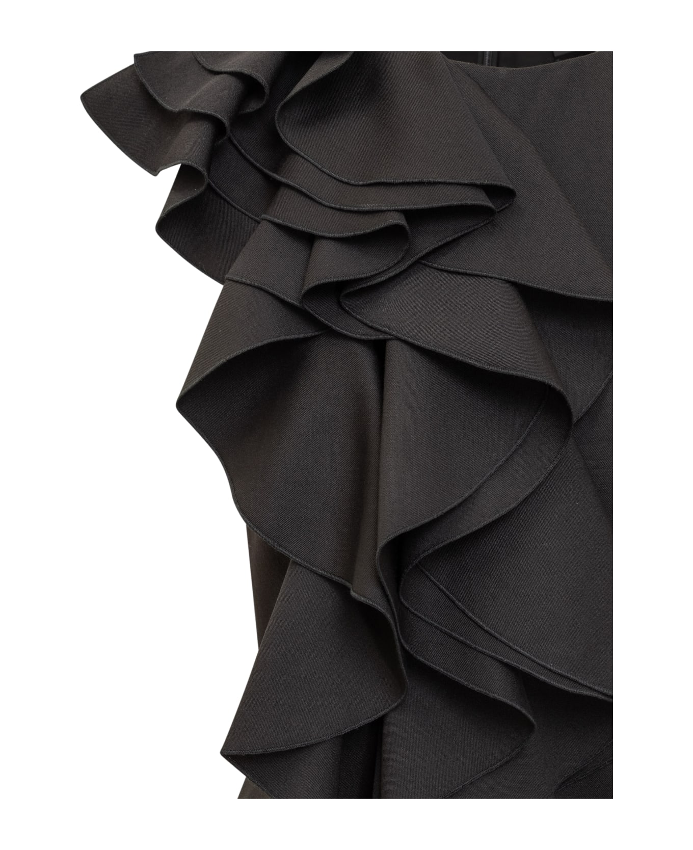 Rochas Dress With Drapery - BLACK