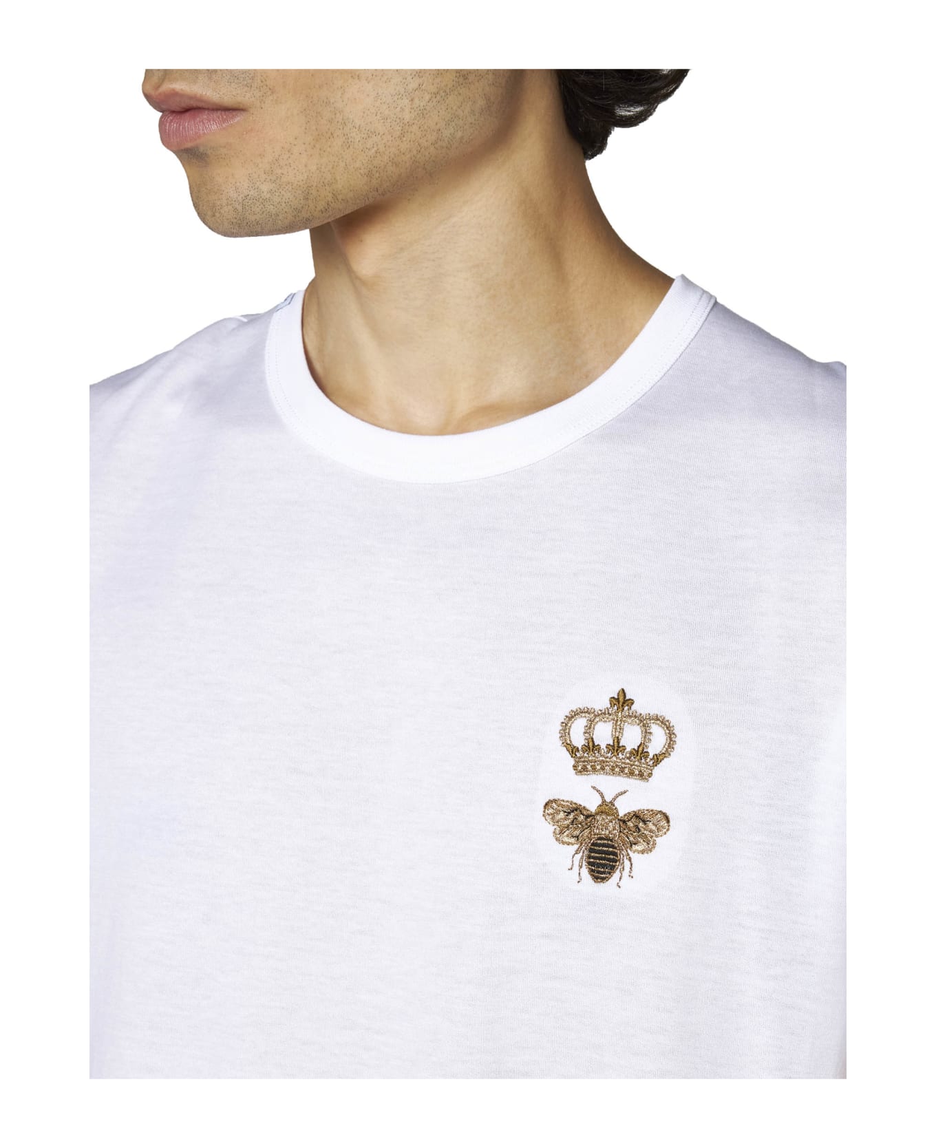 Dolce & Gabbana Cotton Crew-neck T-shirt - Bianco ottico
