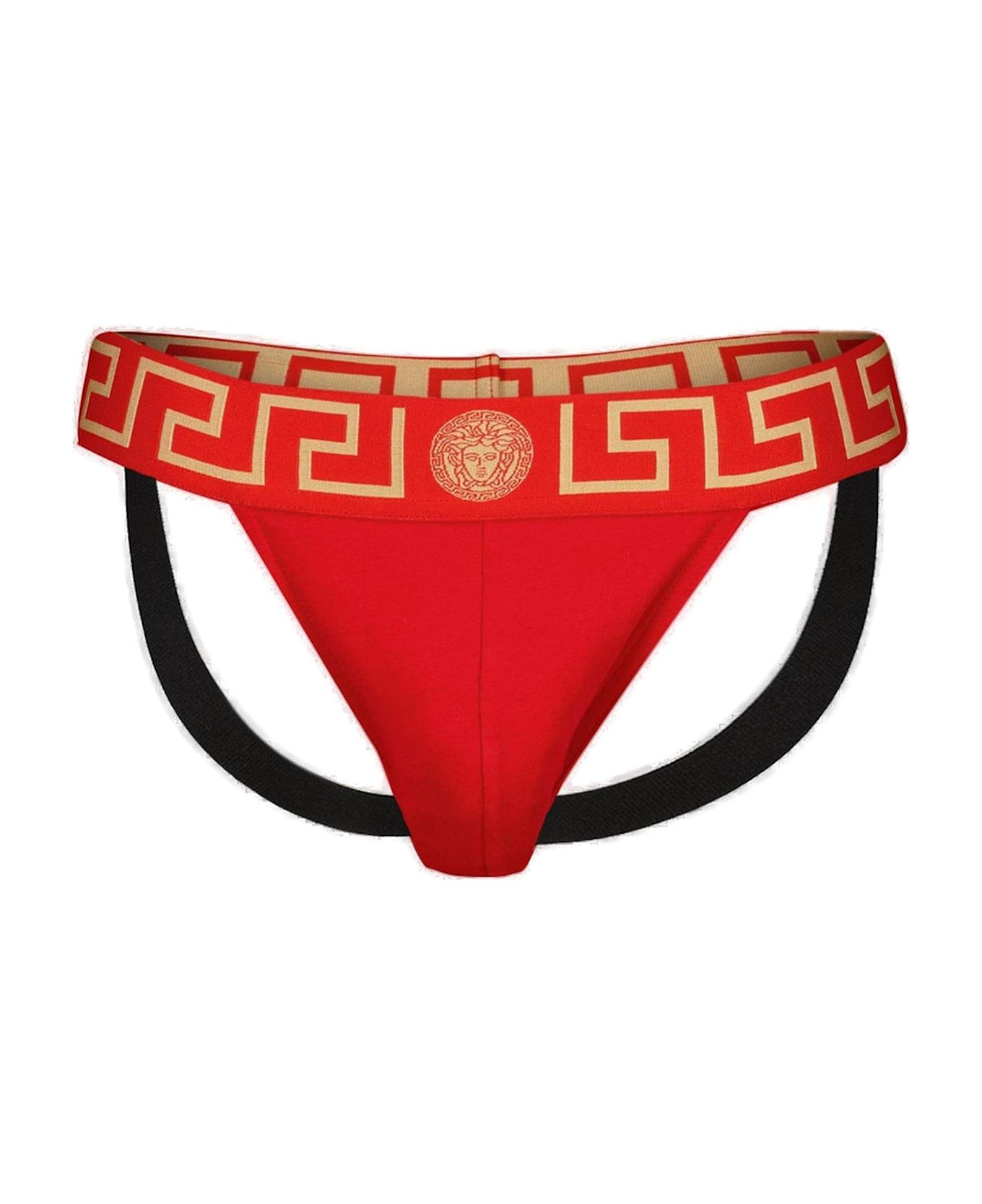 Versace Greca Border Stretched Jockstrap - REDGOLD ショーツ