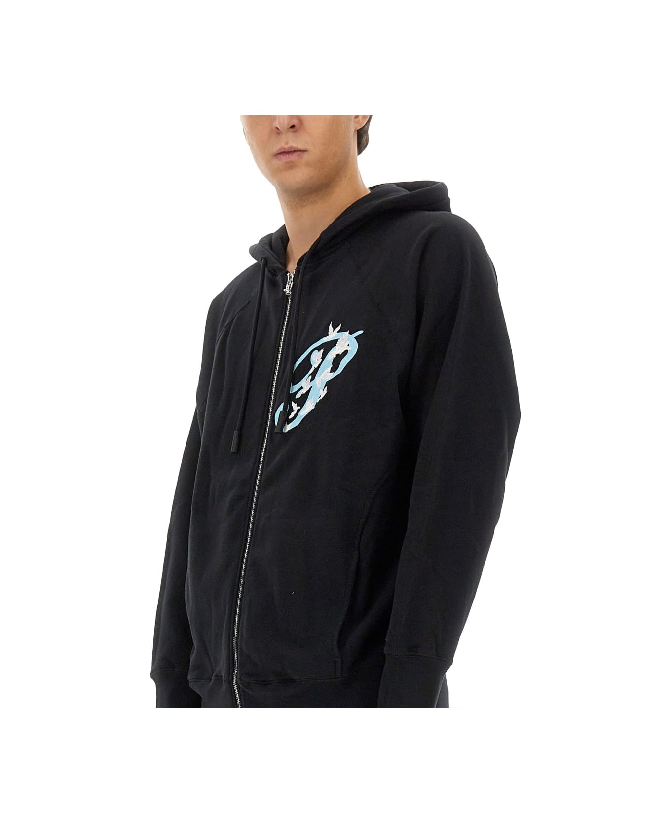 3.Paradis Zip Sweatshirt. - BLACK