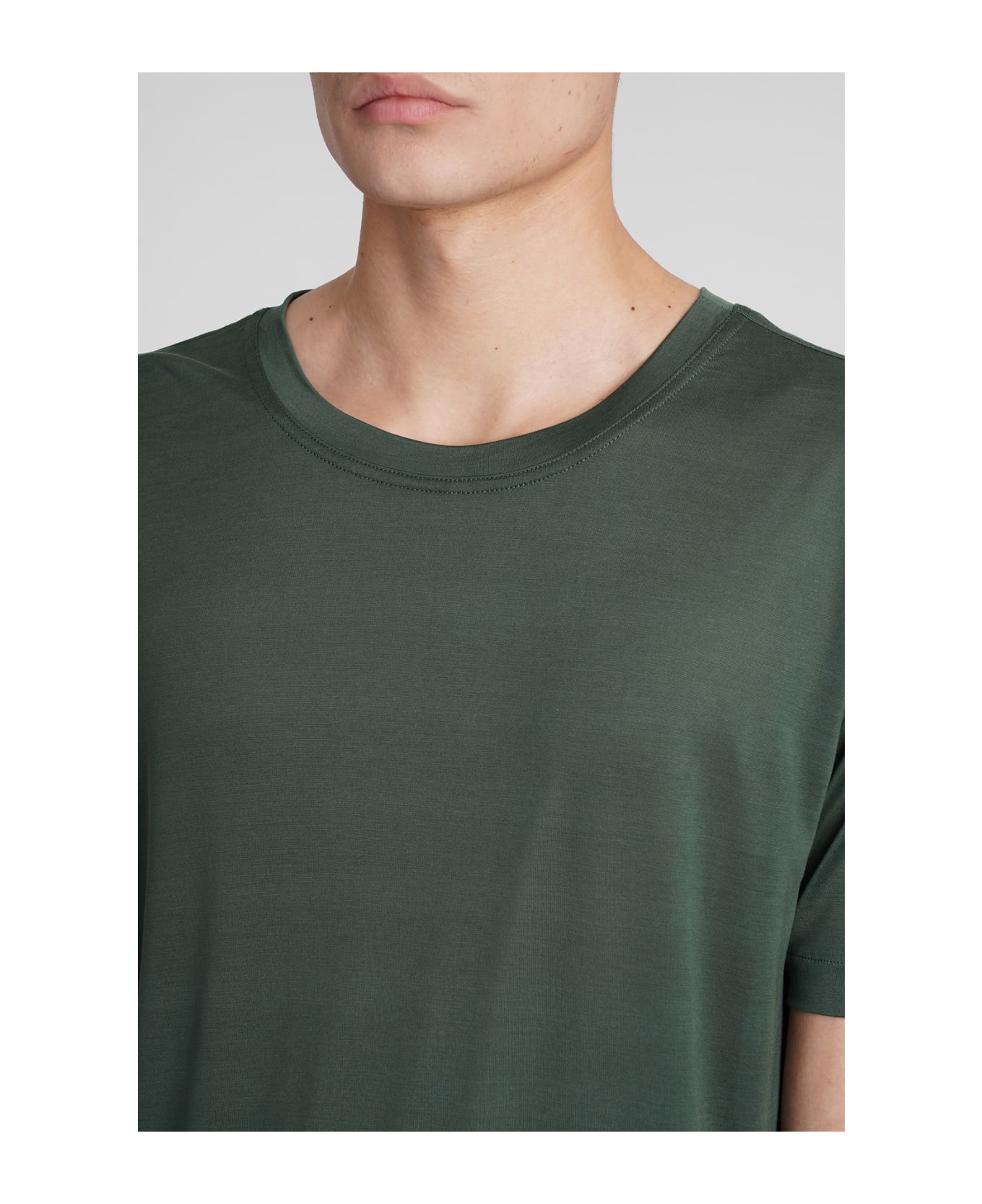 Lemaire T-shirt In Green Silk - green