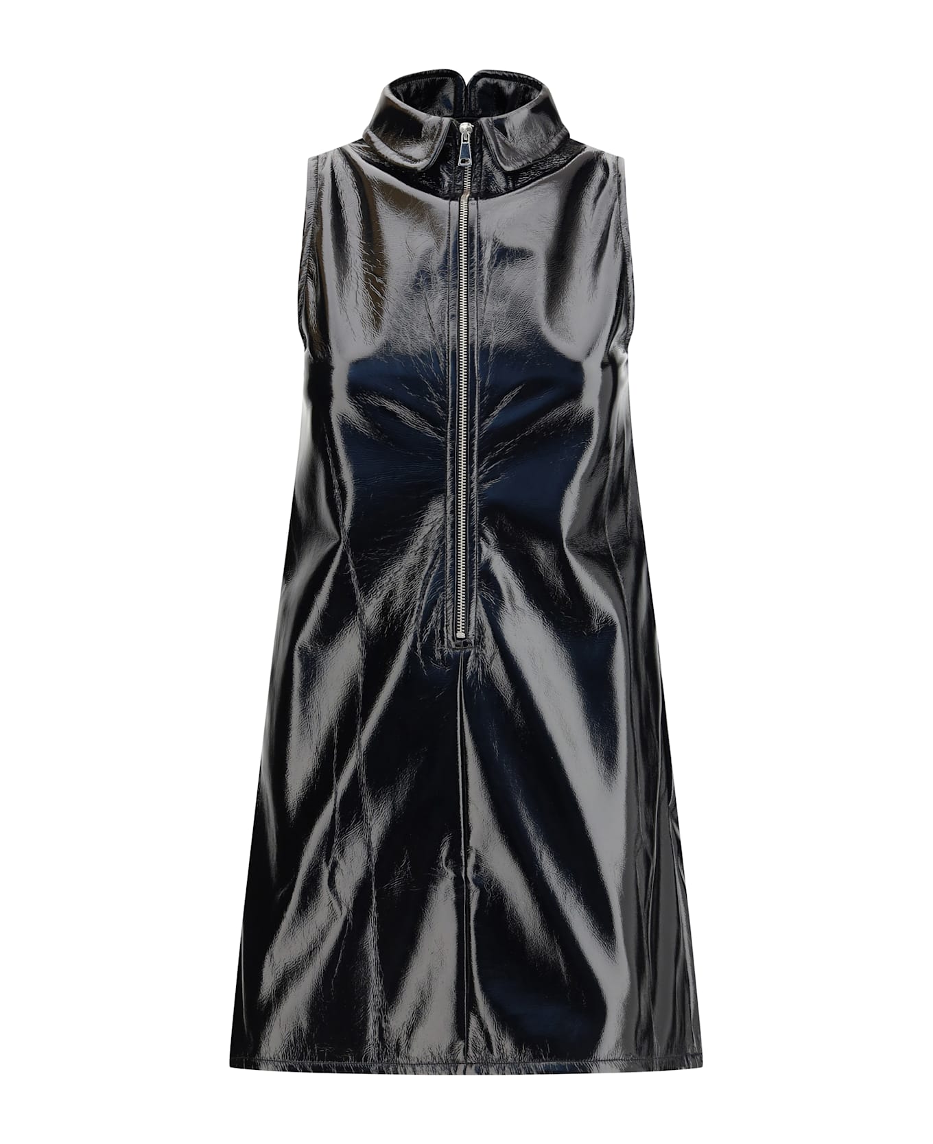 Fiorucci Collar Cutout Vinyl Mini Dress