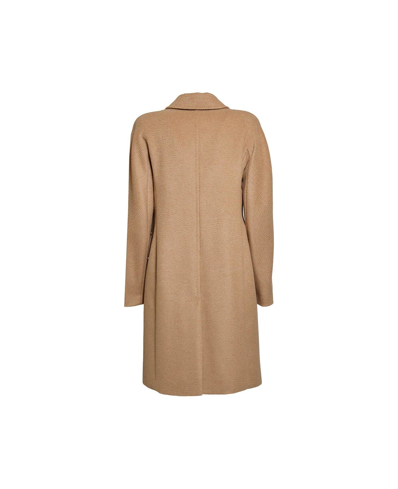 Max Mara Belted Long-sleeved Coat - Cammello
