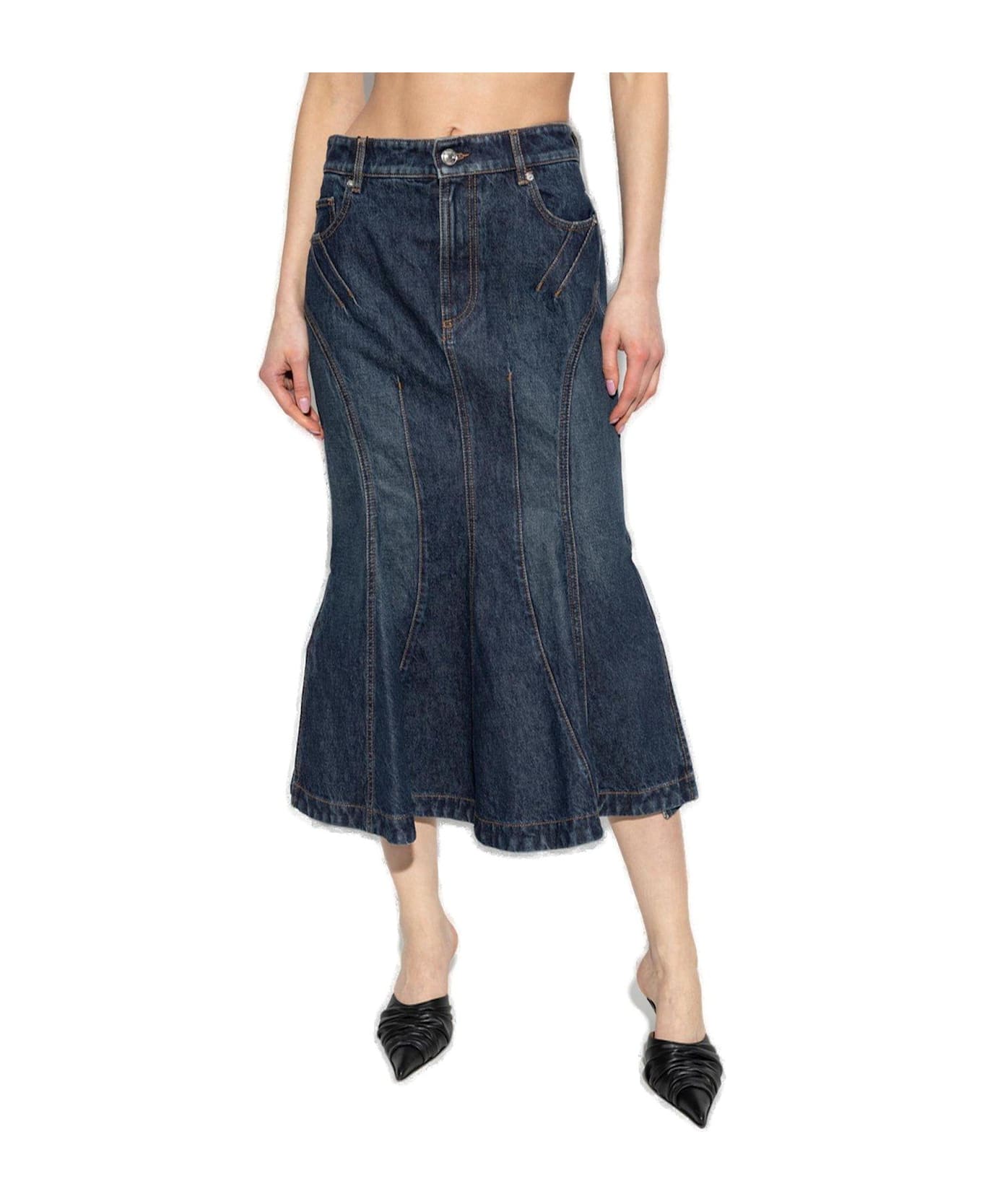 【送料&関税込】SportMax Casa Flared Denim Midi Skirt SportMax Casa Flared Denim Midi Skirt | italist