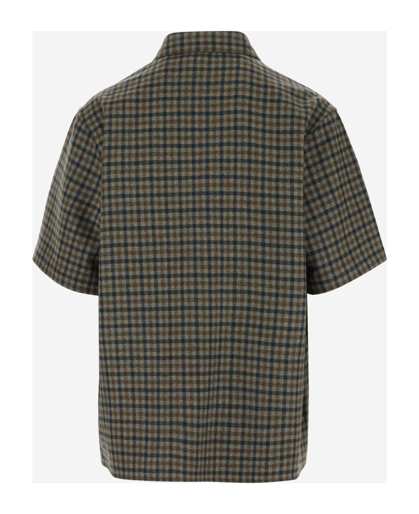 DARKPARK Wool Blend Shirt With Check Pattern - Red