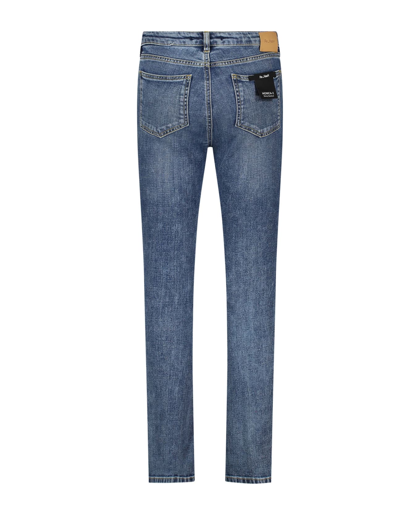 Re-HasH Slim Fit Jeans In Blue Denim - DENIM BLU