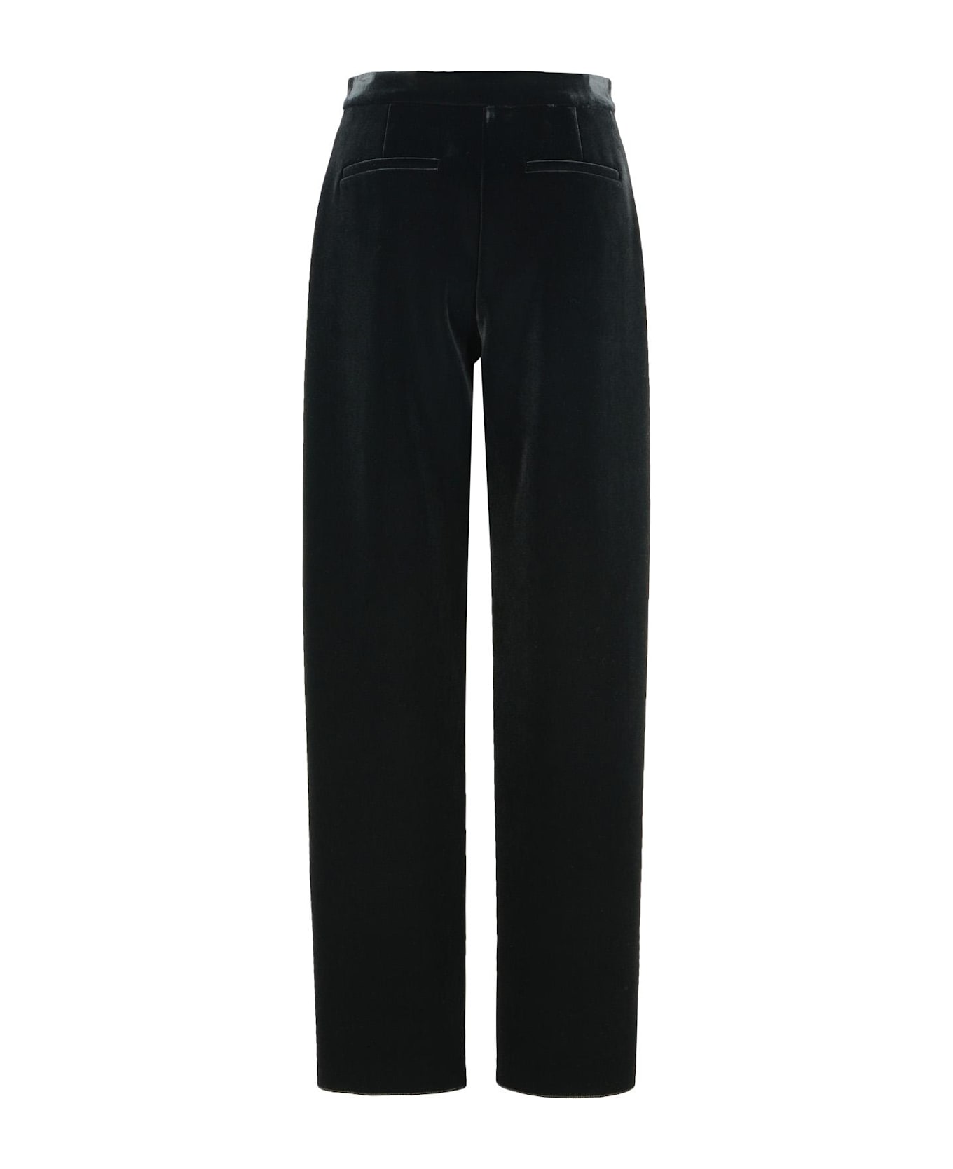 SportMax 'arte1234' Black Polyester Blend Pants - Black