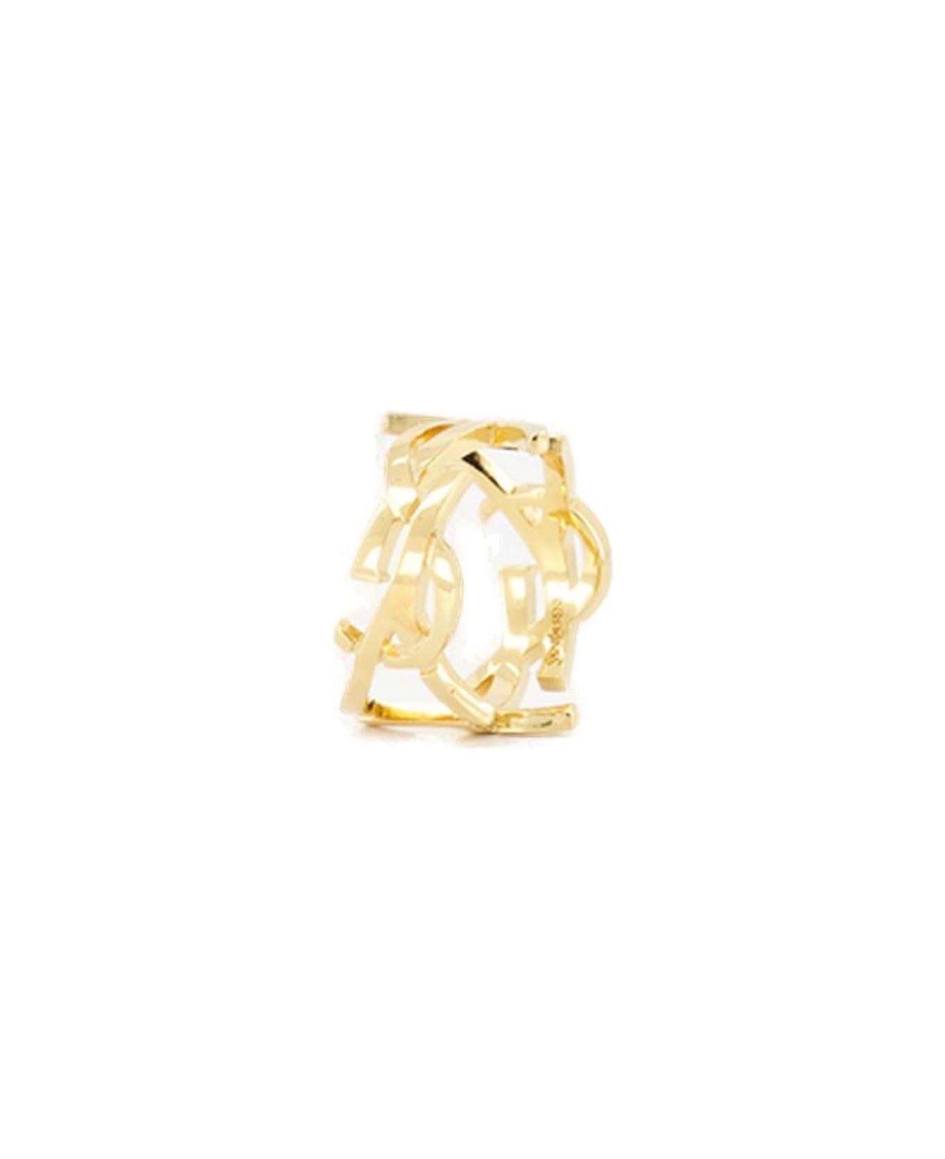 Saint Laurent Cassandre Scarf Ring - Golden