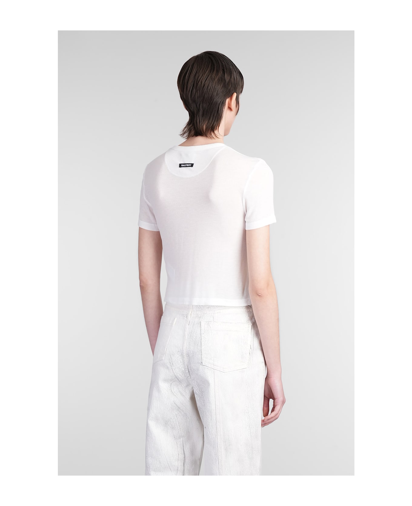 HALFBOY T-shirt In White Modal - white