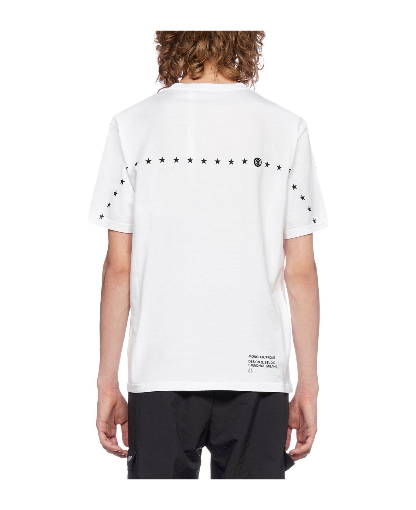 Moncler Genius Moncler X Fragment Hiroshi Fujiwara Logo Printed T-shirt - WHITE