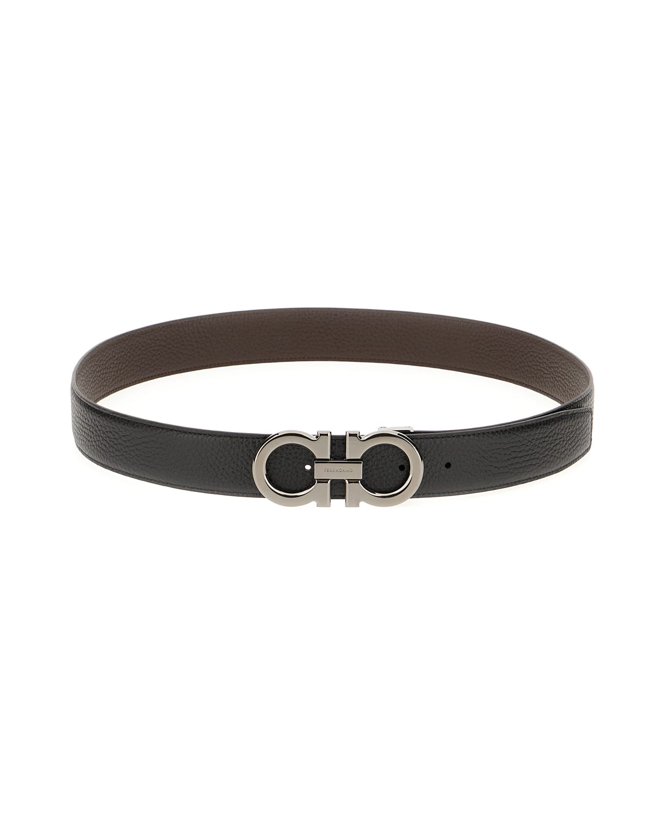 Ferragamo Black Leather Belt - BLACK