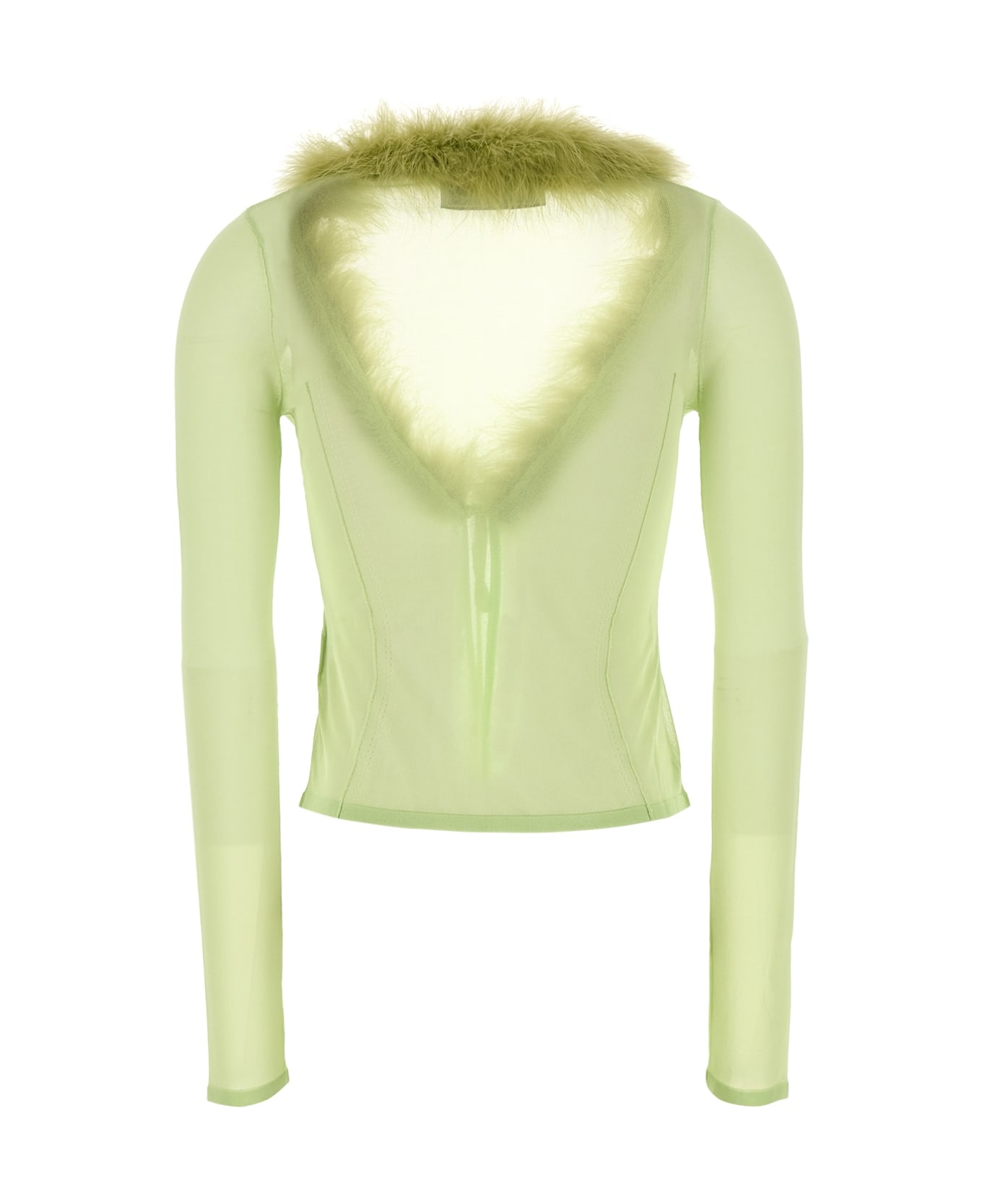 Blumarine 2m558a Knitted Cardigan - NILEGREEN