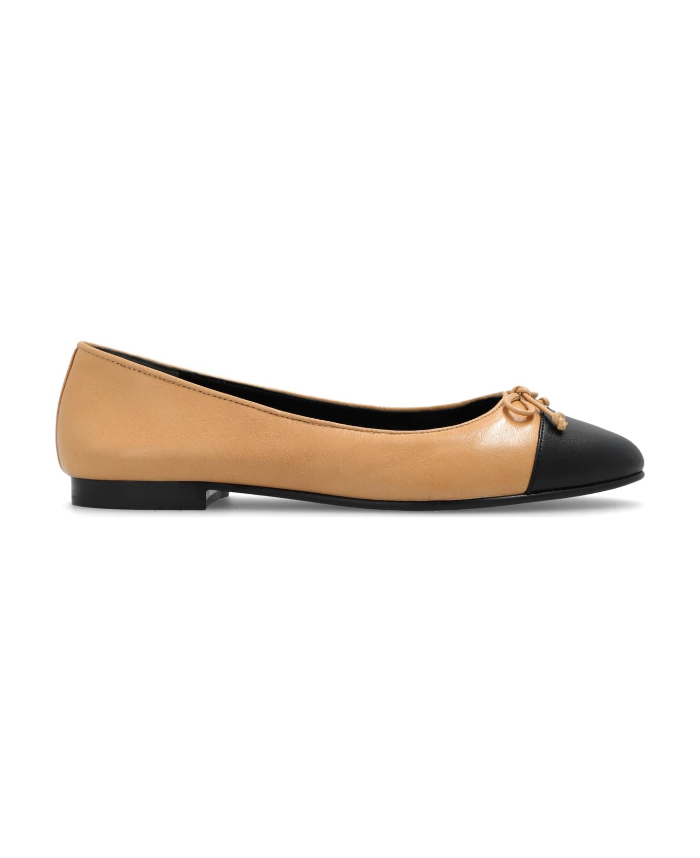 Tory Burch 'cap -toe' Ballet Flats - Ginger shortbread/perfect black 200