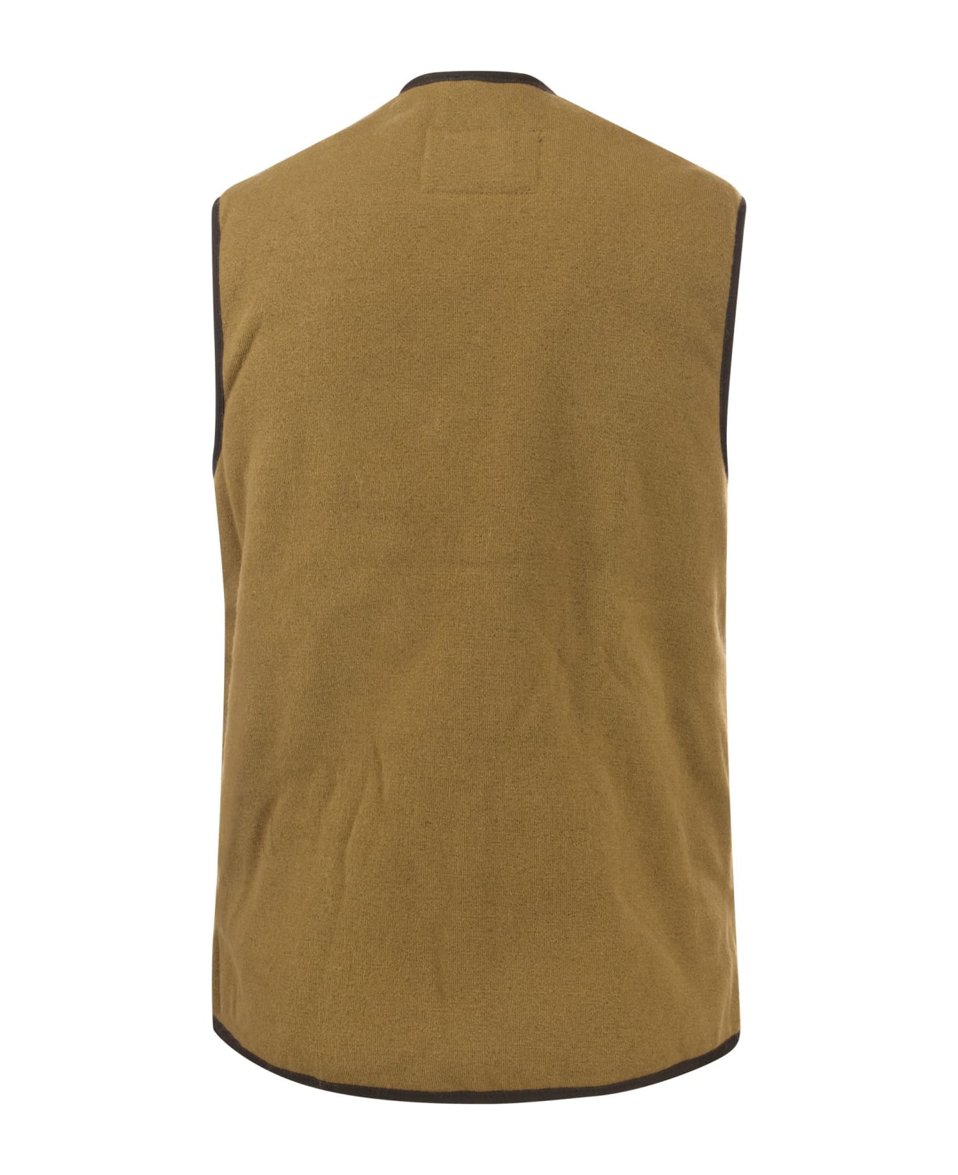 Barbour Reversible Fleece Vest - Camel