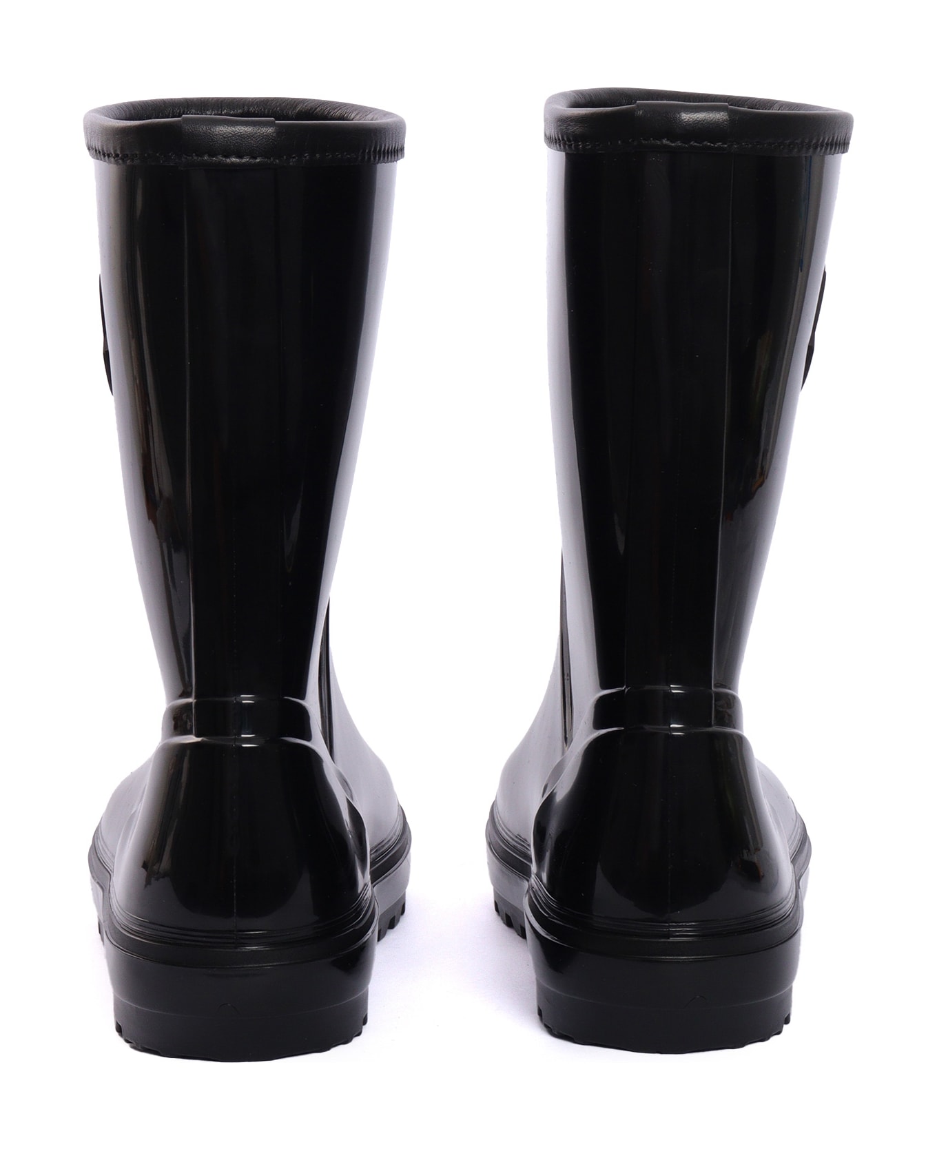 Moncler Petit Kicks Stream Rain Boots - BLACK