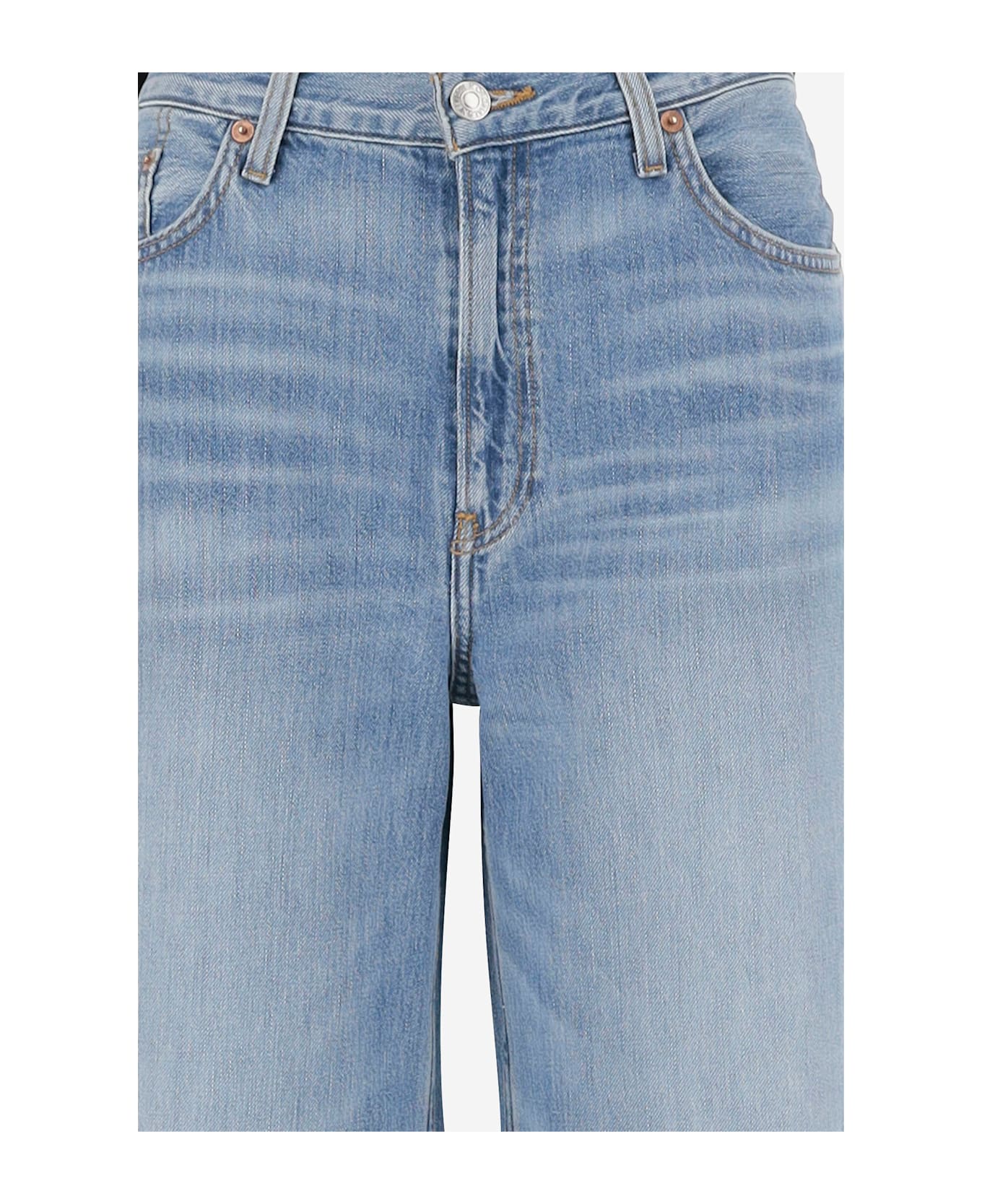 RE/DONE Cotton Blend Denim Jeans - Light denim