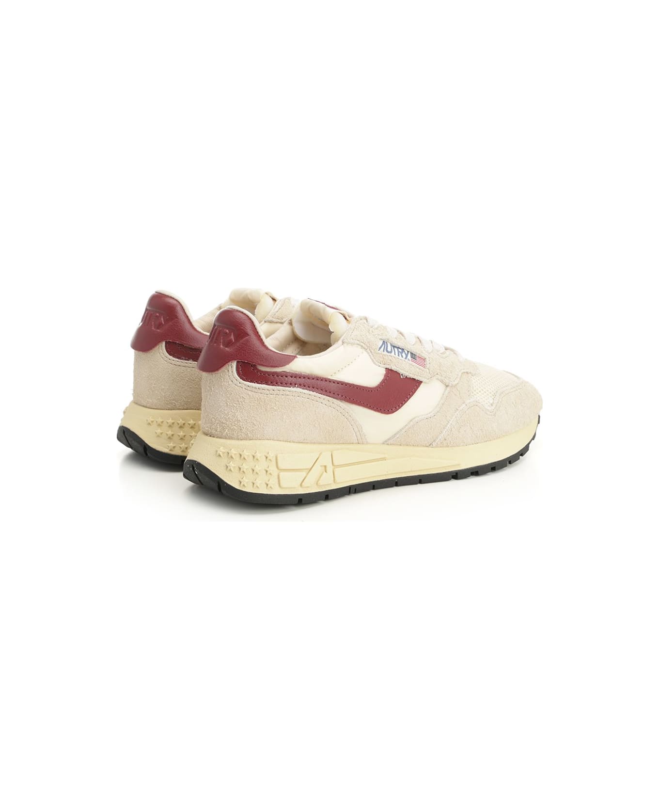 Autry 'reelwind Low' Sneakers - Ecru/rubwine