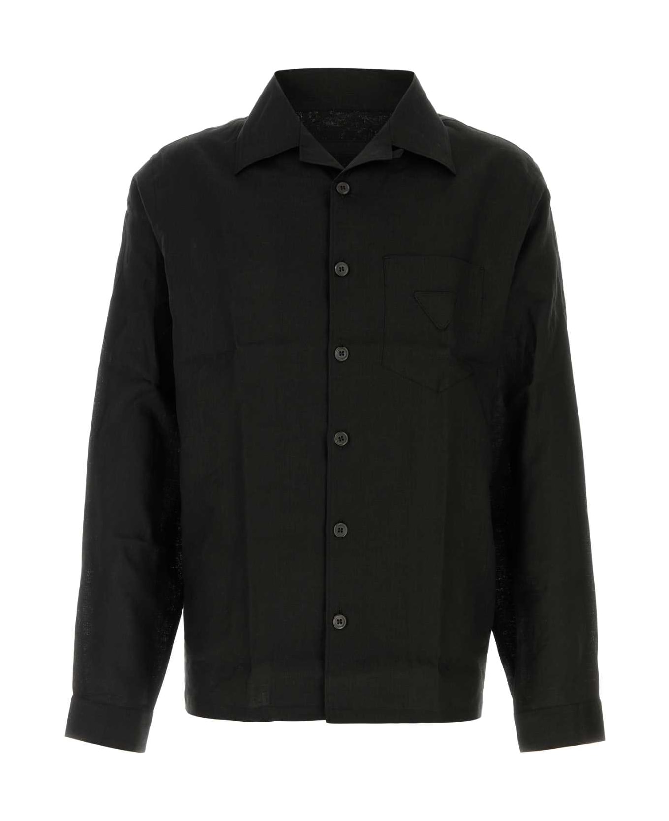 Prada Black Linen Shirt - NERO