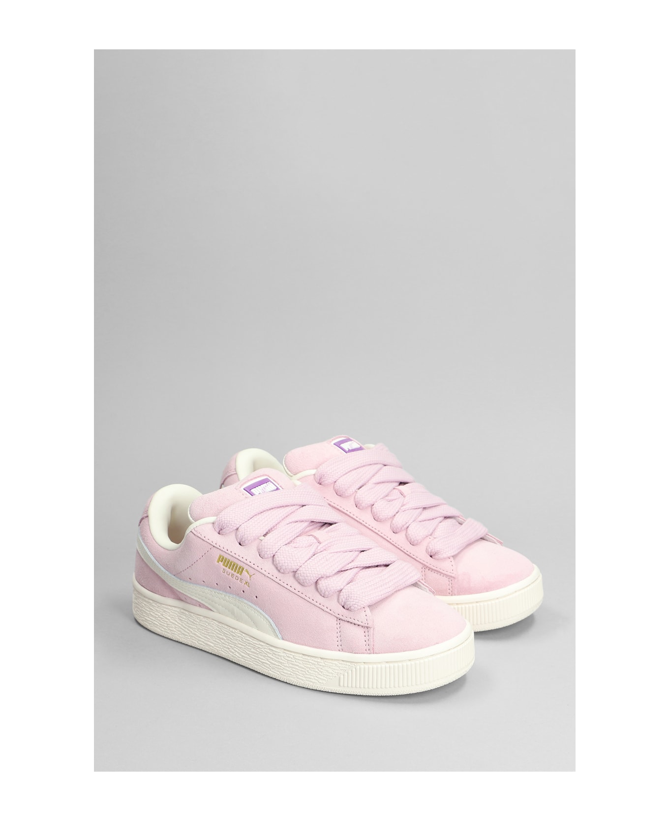 Puma Suede Xl Grape Sneakers In Rose-pink Suede - rose-pink