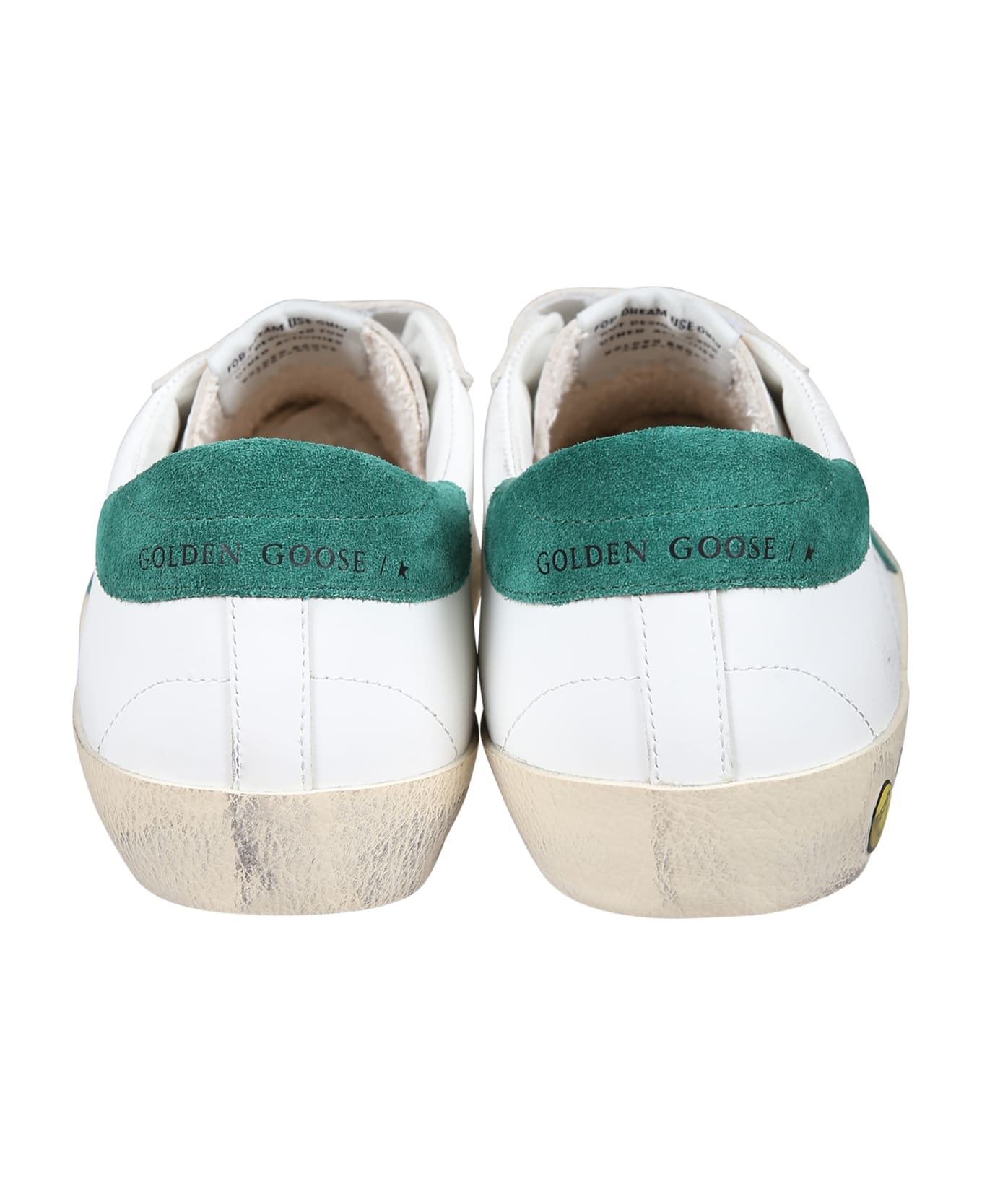 Golden Goose White Old School Sneakers For Kids With Star - White シューズ