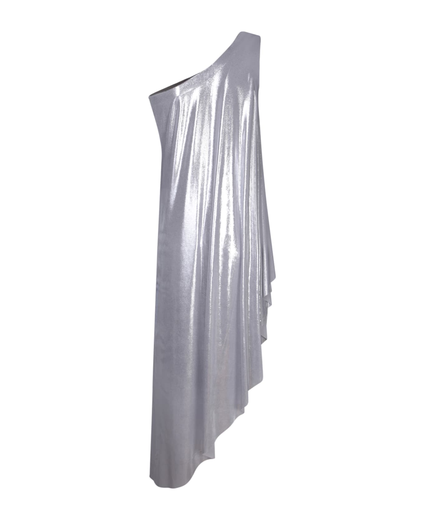 Norma Kamali Diagonal Silver Tunic - Metallic ワンピース＆ドレス