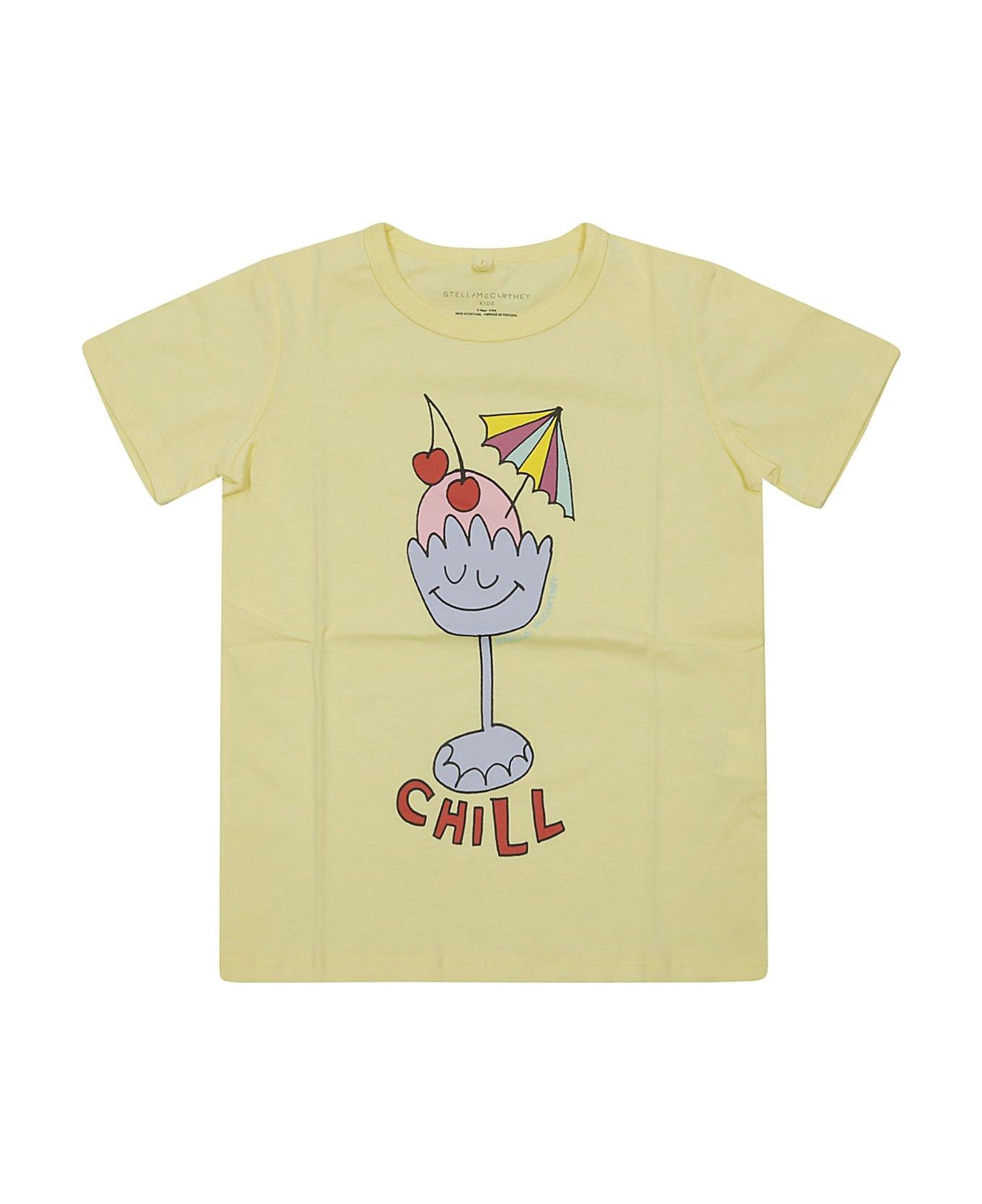 Stella McCartney Kids Illustration-printed Crewneck T-shirt - Giallo