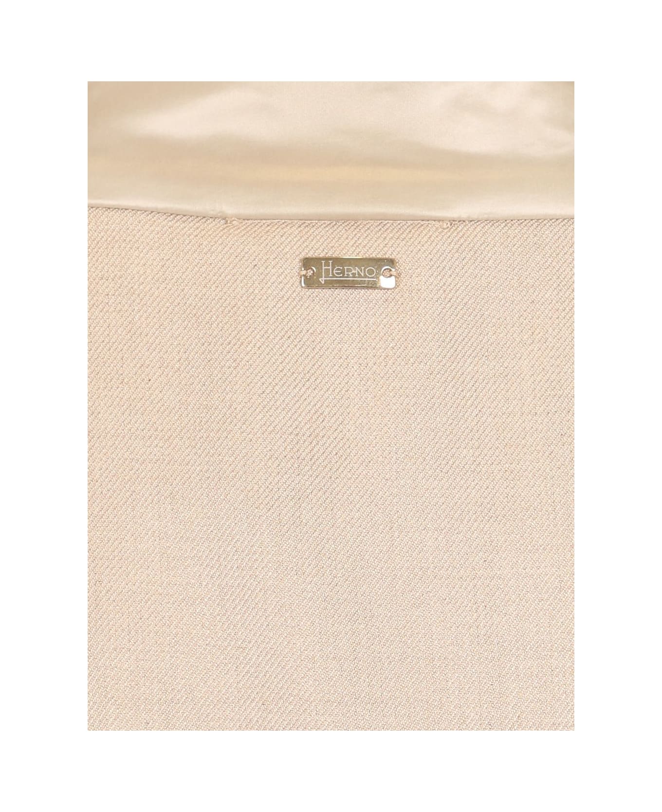 Herno Silk Matting Cape - Beige