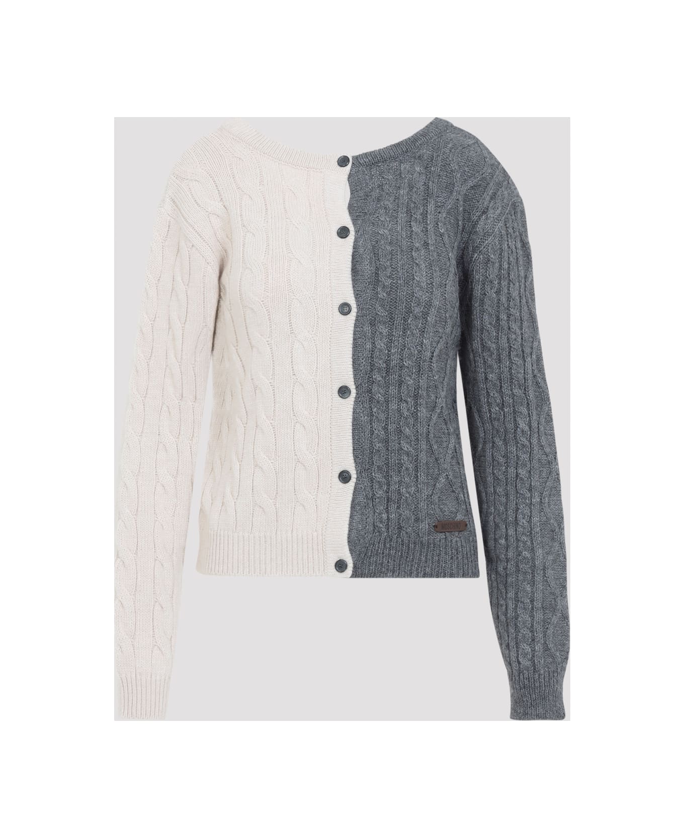 Moschino Bicolor Cardigan - Fantasia Grigio