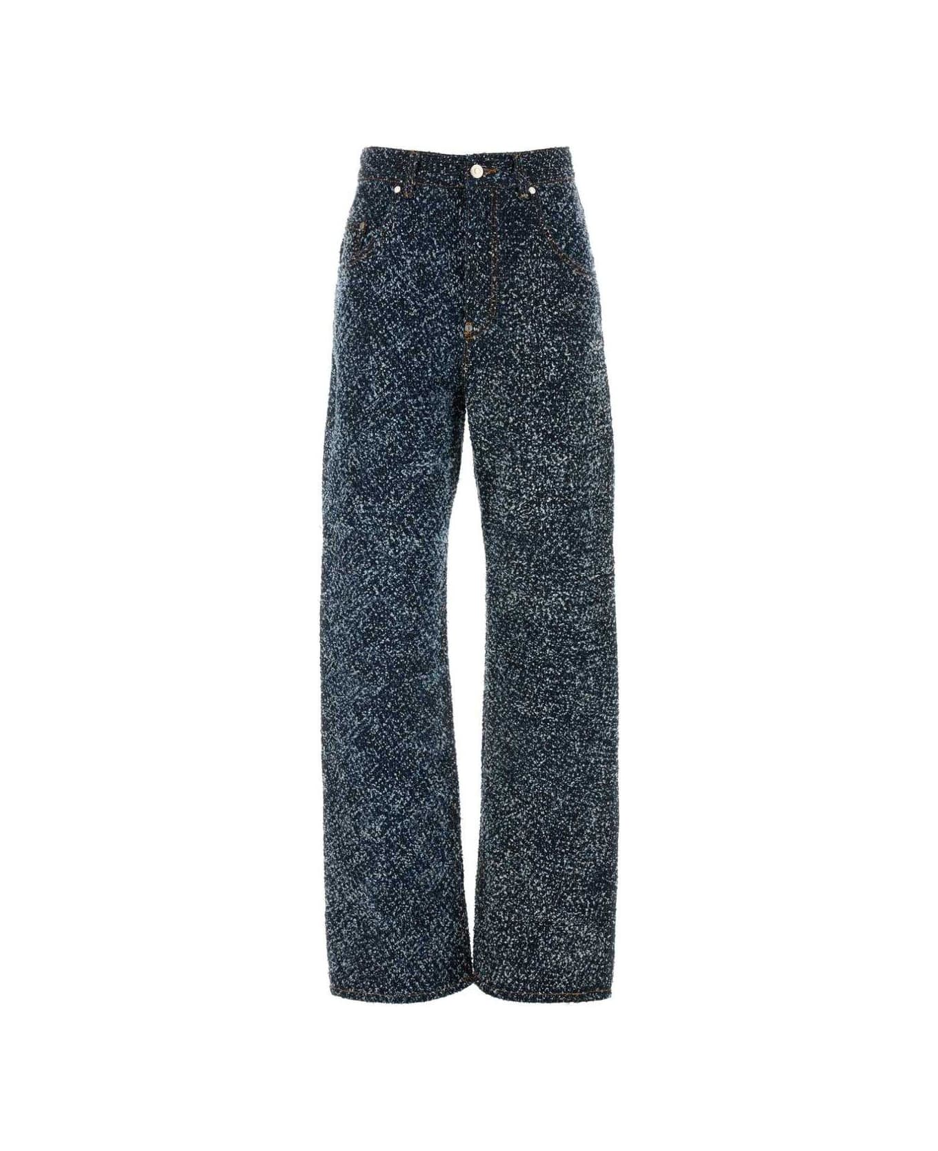 Stella McCartney High-waist Denim Bouclé Jeans - BLUEBOUCLEDENIM