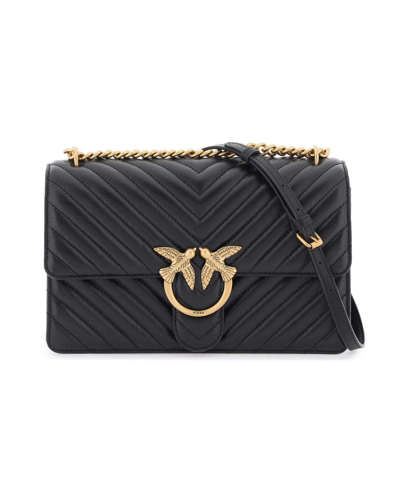 Pinko Classic Love One Shoulder Bag - Black