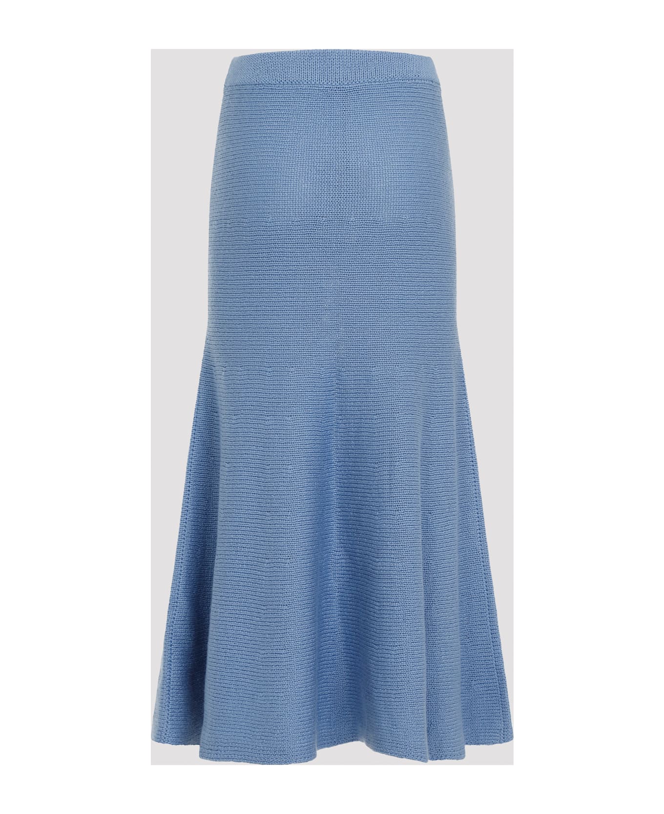 Gabriela Hearst Manni Midi Skirt - Ldb Light Blue Denim