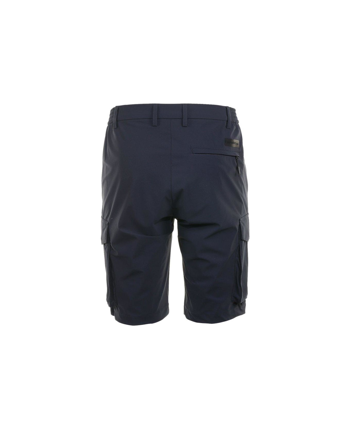 People Of Shibuya Pleat Detailed Bermuda Shorts - Navy Blue