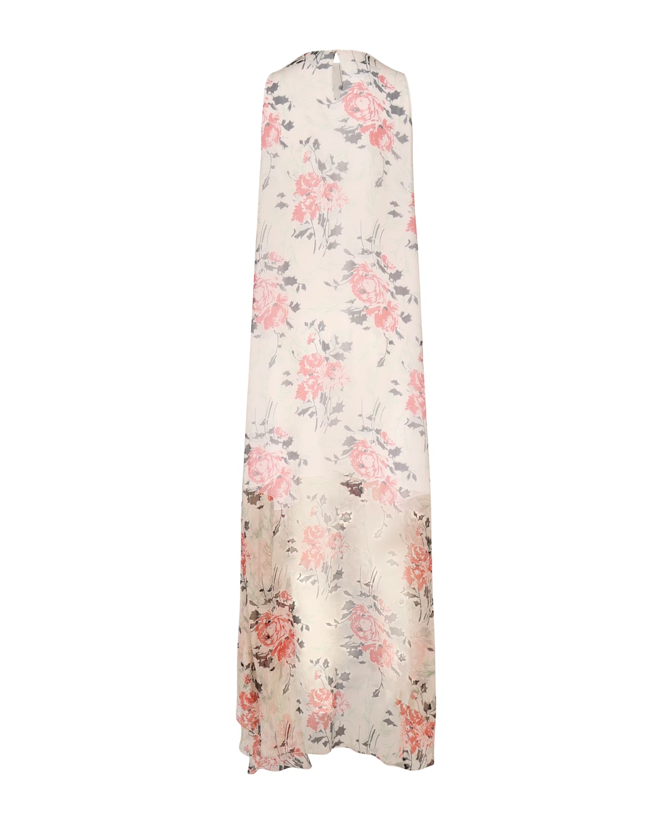 Loewe Long Silk Dress With Floral Print - MultiColour