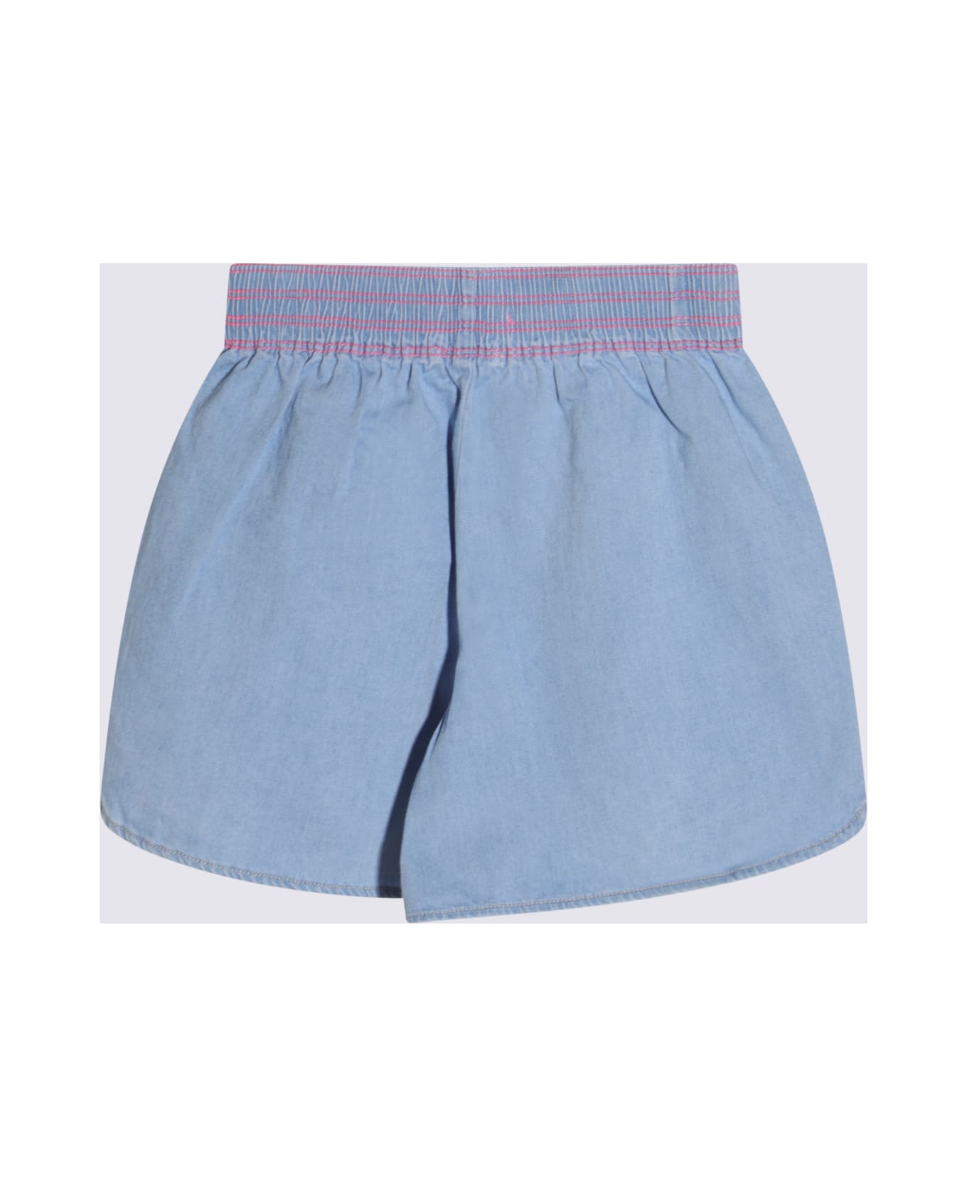 Billieblush Blue Cotton Blend Denim Shorts - Light Grey