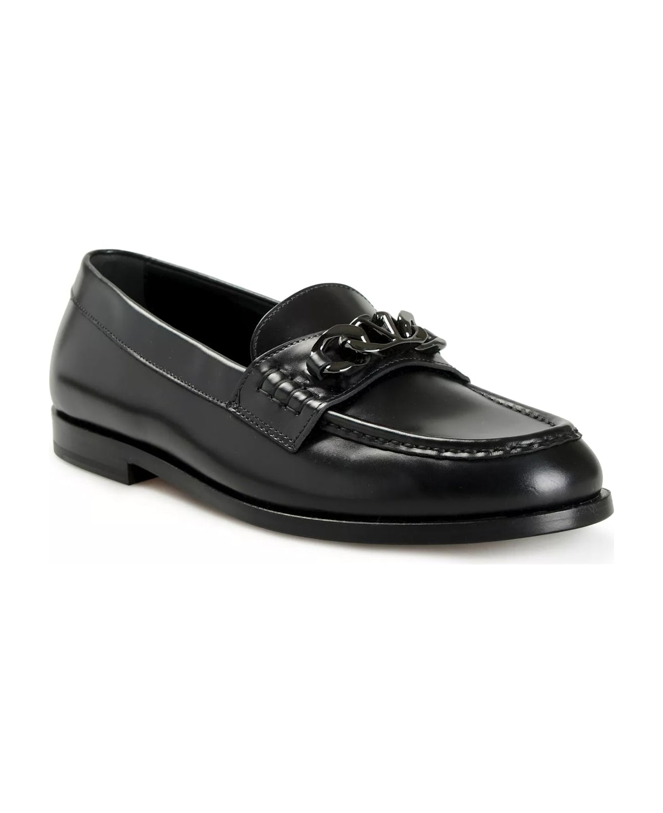 Valentino Garavani Garavani Leather Loafers - Black