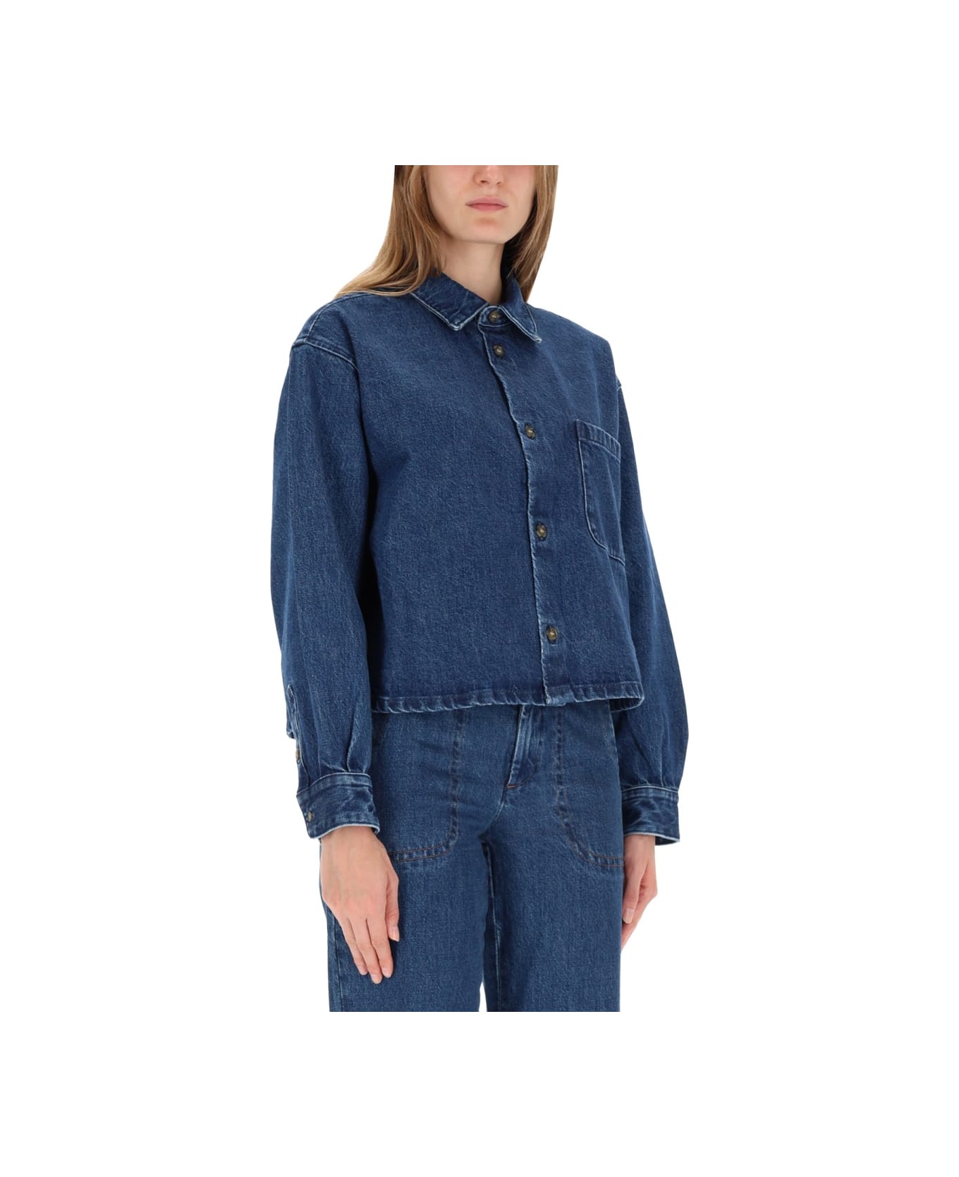 A.P.C. Jacket Shirt "samantha" - BLUE