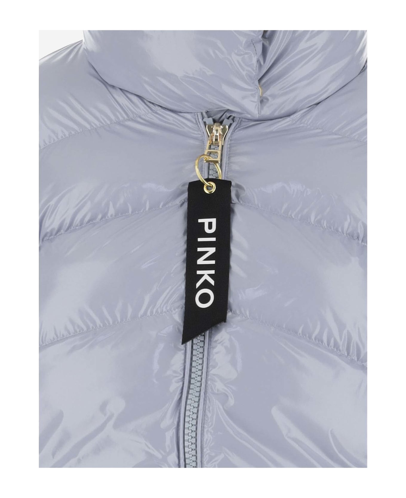 Pinko High Shine Down Jacket - Dusty blue