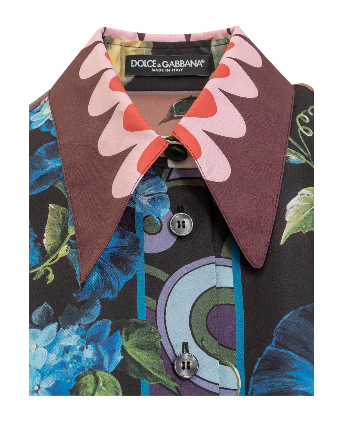 Dolce & Gabbana Floral Print Shirt - Variante Abbinata ブラウス