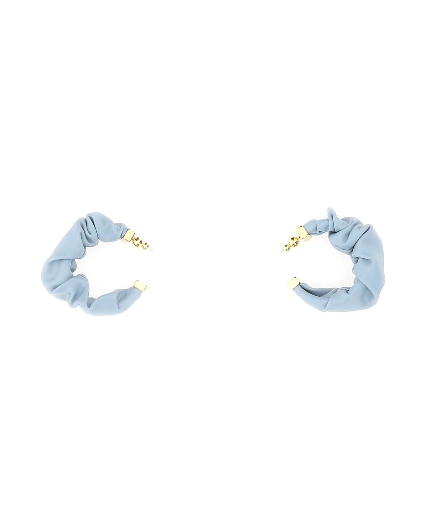 Cult Gaia Light Blue Leather Sanura Earrings - ICEBLUE