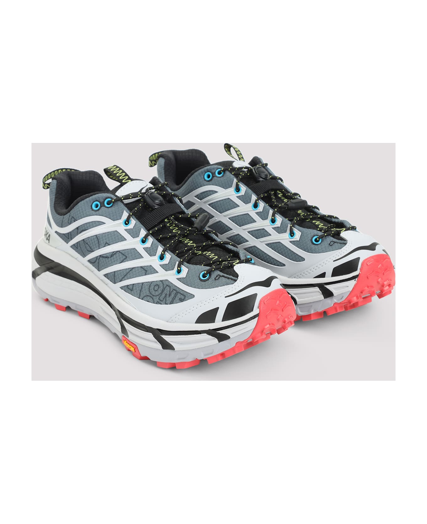 Hoka U Mafate Three 2 World Mark Sneakers - Ash Grey Silver
