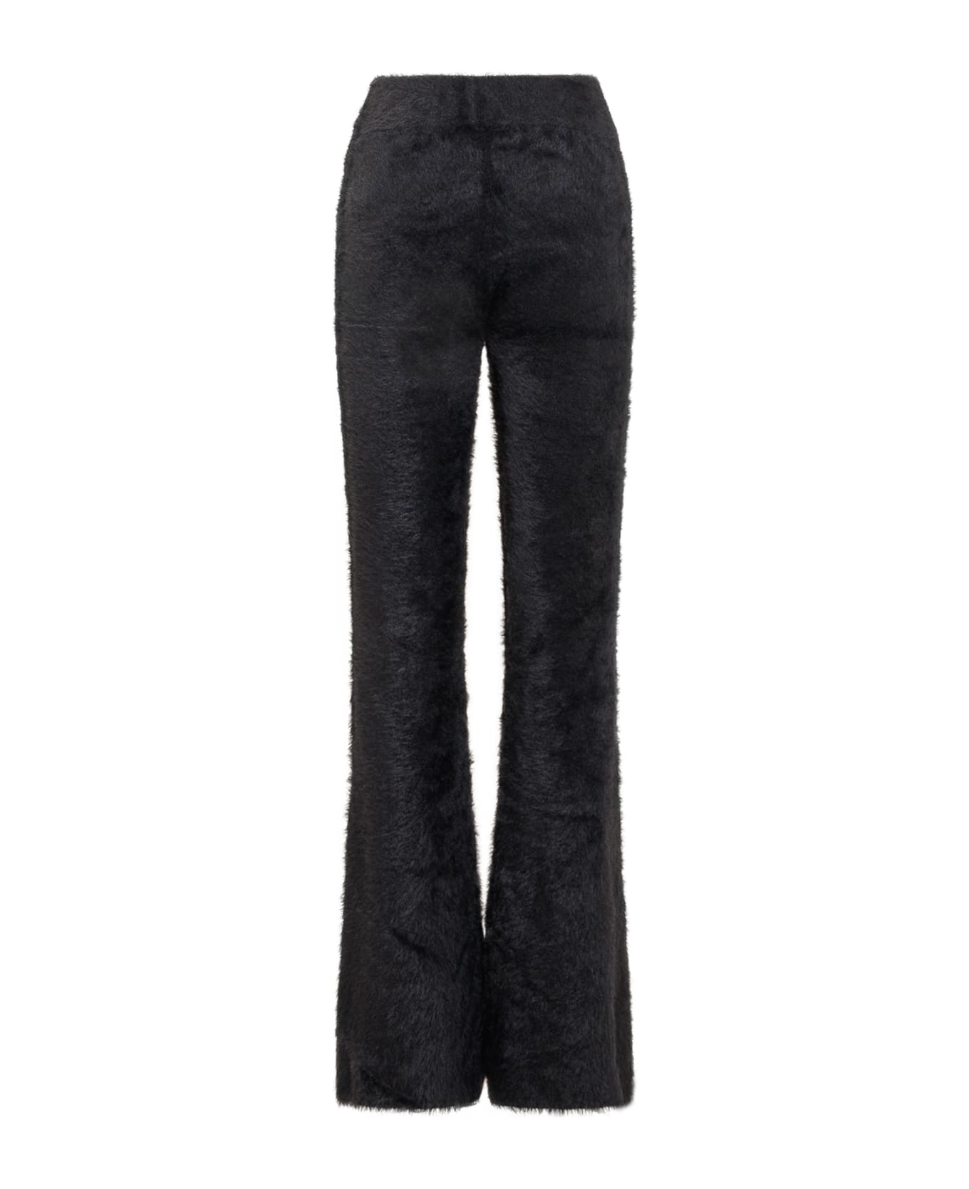 AMBUSH Knit Fur Pants - BLACK