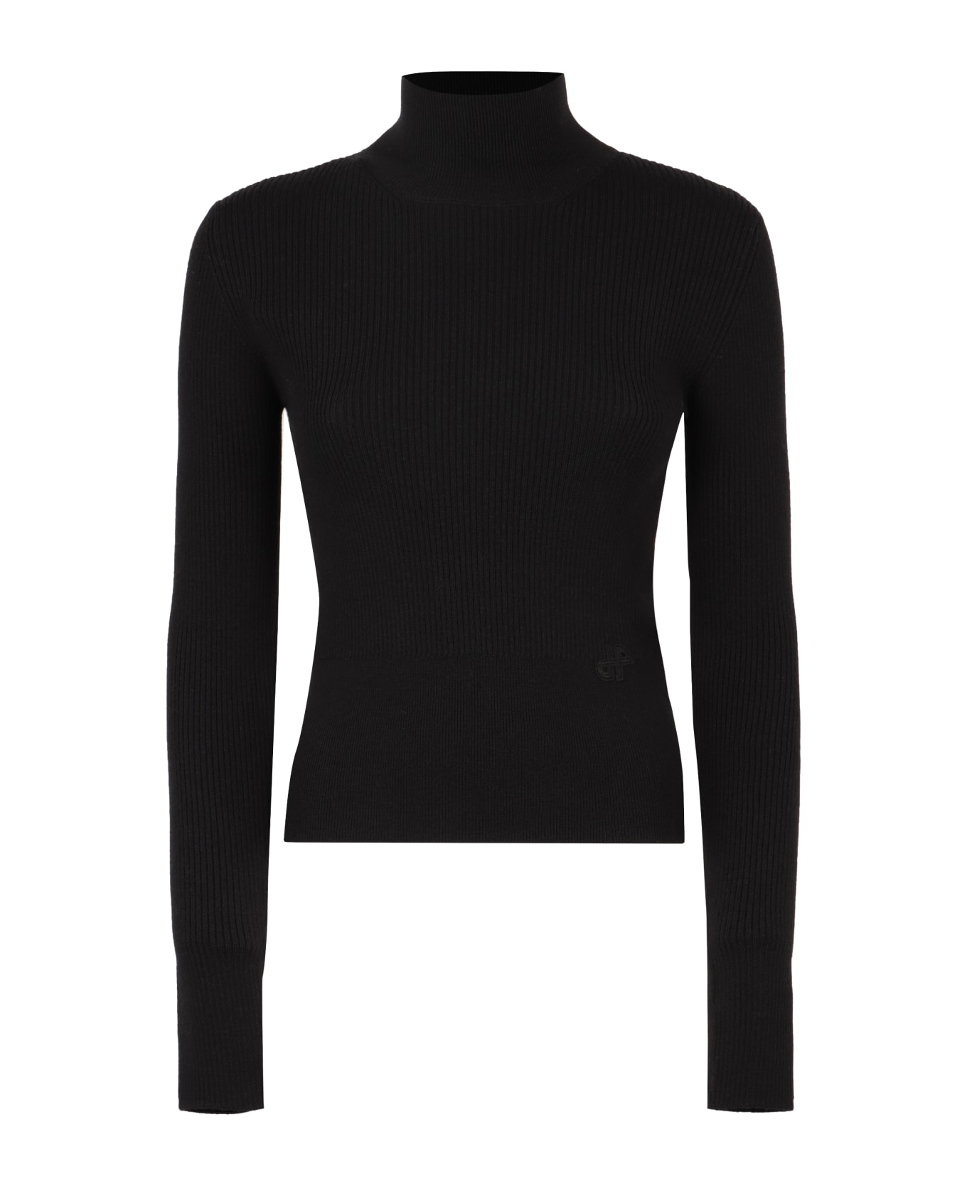 Patou Jumper Turtleneck Merino Wool Sweater - black