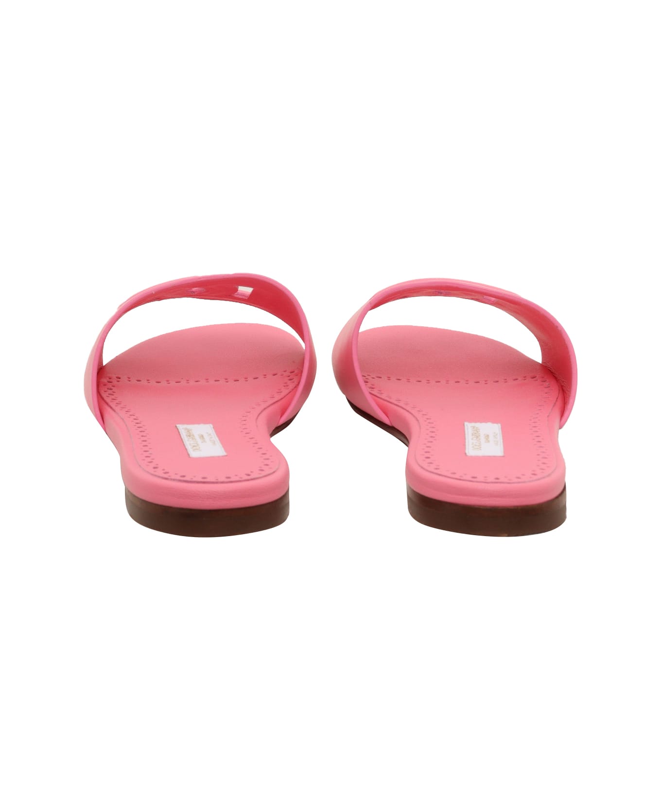 Dolce & Gabbana Pink D&g Calf Slippers - PINK シューズ