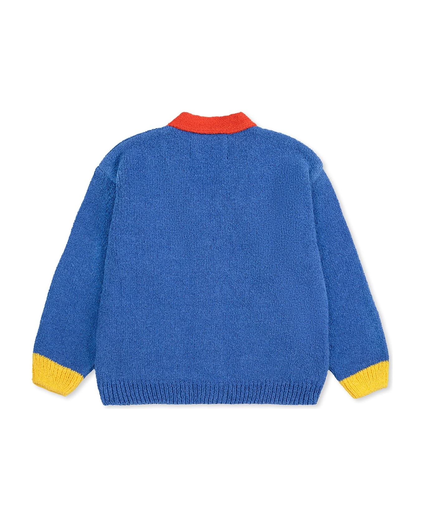 Bobo Choses Blue Cardigan For Baby Kids With Logo - Light Blue