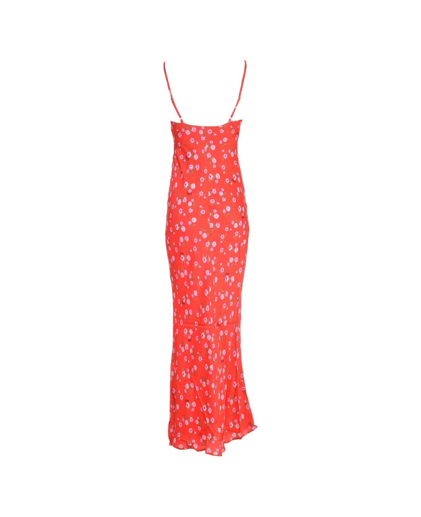 Rotate by Birger Christensen Long Printed Dress - Rosso