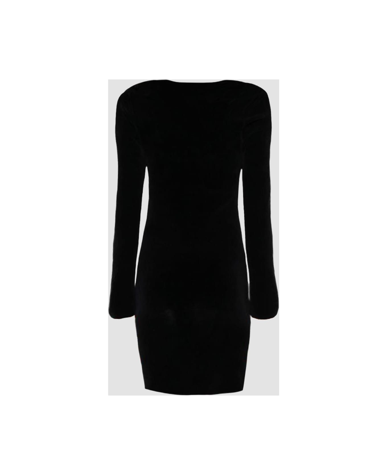 Alexander Wang Black Cotton Blend Logo Mini Dress - Black